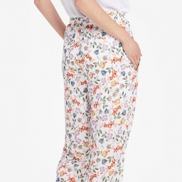 NYDJ Floral Print Pull On Relaxed Cropped Pants XS Women's Casual Summer - Picture 2 of 12